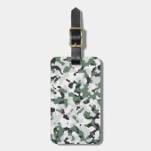 Groen camouflage-patroon bagagelabel (Voorkant verticaal)