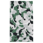 Groen camouflage-patroon klein cadeauzakje (Achterkant)