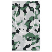 Groen camouflage-patroon klein cadeauzakje (Voorkant)