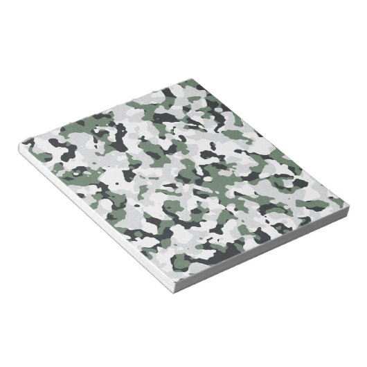 Groen camouflage-patroon notitieblok (Schuin)