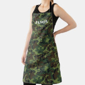 Groen Camouflage Patroon op maat Schort (Insitu)