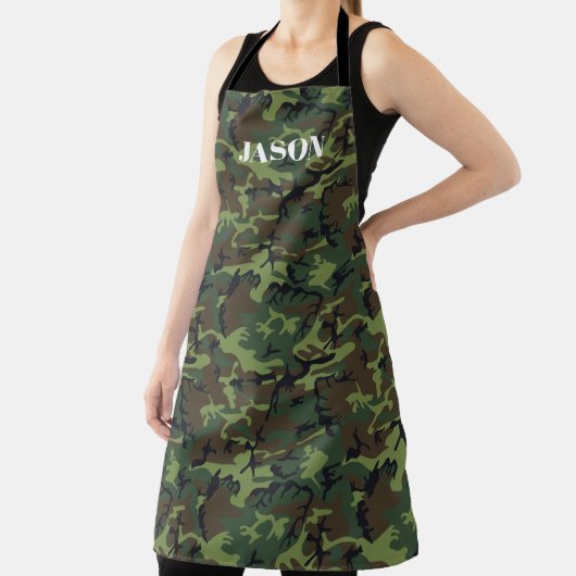 Groen Camouflage Patroon op maat Schort (Insitu)