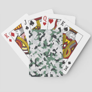 Groen camouflage-patroon pokerkaarten