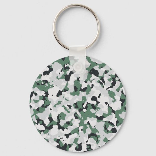 Groen camouflage-patroon sleutelhanger (Voorkant)
