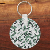 Groen camouflage-patroon sleutelhanger (Voorkant)