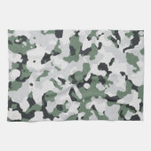 Groen camouflage-patroon theedoek (Horizontaal)