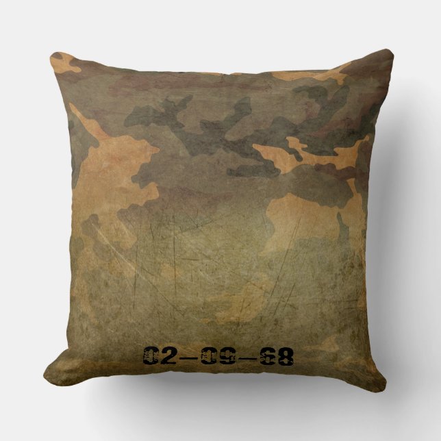 Groen camouflage-patroon  V2.0 Kussen (Voorkant)