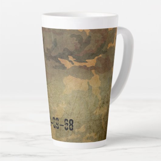 Groen camouflage-patroon V2.0 Latte Mok (Rechterhoek)