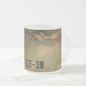 Groen camouflage-patroon  V2.0 Matglas Koffiemok (Voorkant rechts)