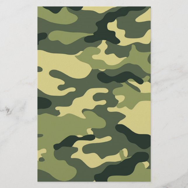 Groen Camouflage Scrapbook-papier (Voorkant)