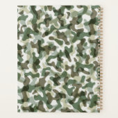 Groen camouflagepatroon in aardetinten met bruin planner (Achterkant)