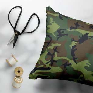 Groen camouflagepatroon, militair patroon, leger accent kussen