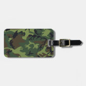 Groen camouflagepatroon, militair patroon, leger bagagelabel (Voorkant horizontaal)