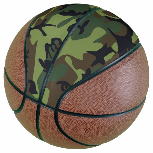 Groen camouflagepatroon, militair patroon, leger basketbal (Schuin)