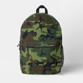 Groen camouflagepatroon, militair patroon, leger bedrukte rugzak (Voorkant)
