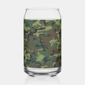 Groen camouflagepatroon, militair patroon, leger blikvorm glas (Voorkant)