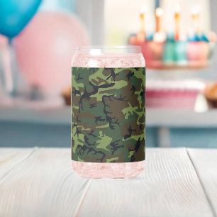 Groen camouflagepatroon, militair patroon, leger blikvorm glas