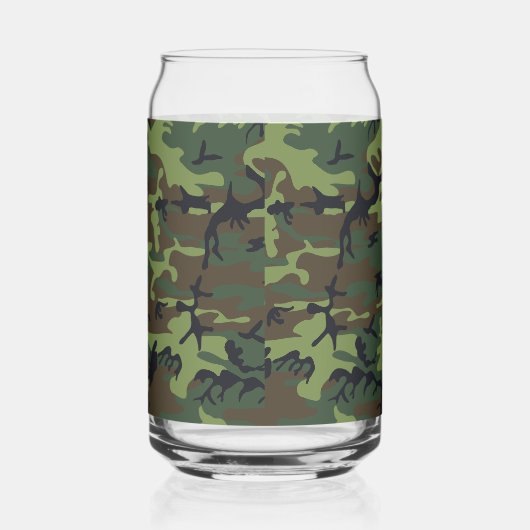 Groen camouflagepatroon, militair patroon, leger blikvorm glas (Rechts)
