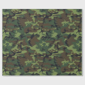 Groen camouflagepatroon, militair patroon, leger cadeaupapier (Vlak)