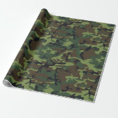 Groen camouflagepatroon, militair patroon, leger cadeaupapier (Uitgerold)