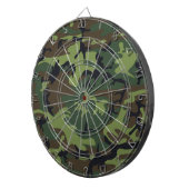 Groen camouflagepatroon, militair patroon, leger dartbord (Voorkant Rechts)