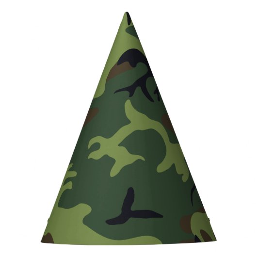 Groen camouflagepatroon, militair patroon, leger feesthoedjes (Voorkant)