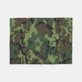 Groen camouflagepatroon, militair patroon, leger fleece deken (Voorkant (Horizontaal))