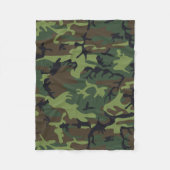 Groen camouflagepatroon, militair patroon, leger fleece deken (Voorkant)