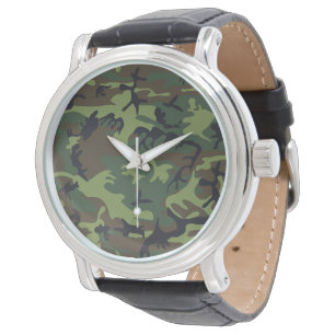 Groen camouflagepatroon, militair patroon, leger horloge