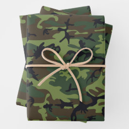 Groen camouflagepatroon, militair patroon, leger inpakpapier vel
