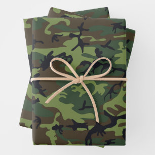 Groen camouflagepatroon, militair patroon, leger inpakpapier vel