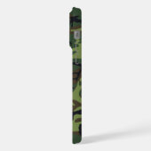 Groen camouflagepatroon, militair patroon, leger iPhone hoesje (Linkerkant)
