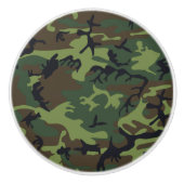 Groen camouflagepatroon, militair patroon, leger keramische knop (Voorkant)