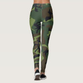Groen camouflagepatroon, militair patroon, leger leggings (Achterkant)