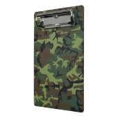 Groen camouflagepatroon, militair patroon, leger mini klembord (Angled2)