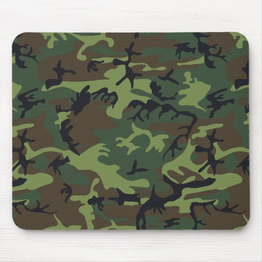 Groen camouflagepatroon, militair patroon, leger muismat (Voorkant)