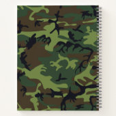 Groen camouflagepatroon, militair patroon, leger notitieboek (Achterkant)