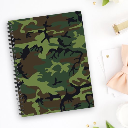 Groen camouflagepatroon, militair patroon, leger notitieboek