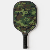 Groen camouflagepatroon, militair patroon, leger pickleball paddle (Voorkant)