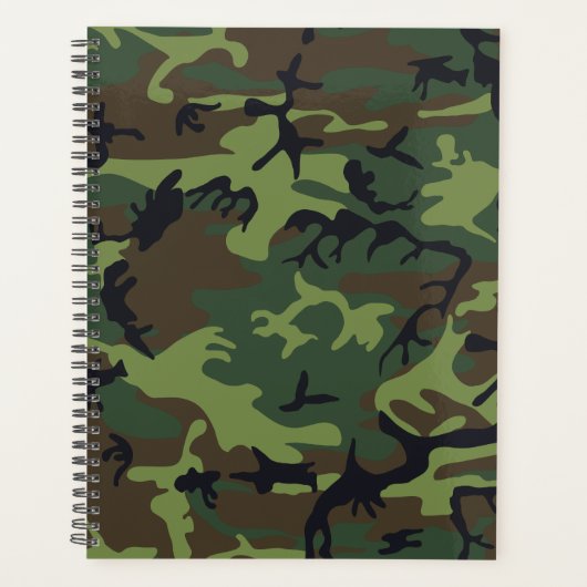 Groen camouflagepatroon, militair patroon, leger planner (Voorkant)