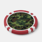 Groen camouflagepatroon, militair patroon, leger poker chips (Enkel)