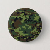 Groen camouflagepatroon, militair patroon, leger ronde button 5,7 cm (Voorkant)