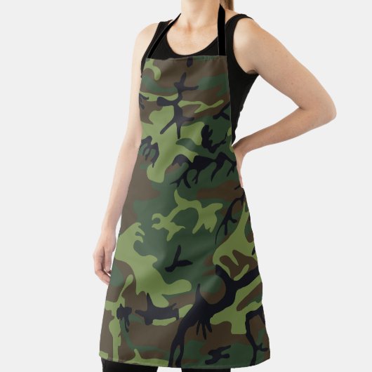 Groen camouflagepatroon, militair patroon, leger schort (Insitu)