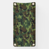 Groen camouflagepatroon, militair patroon, leger spandoek (Verticaal)