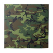 Groen camouflagepatroon, militair patroon, leger tegeltje (Voorkant)
