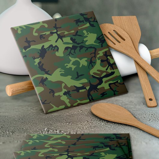 Groen camouflagepatroon, militair patroon, leger tegeltje