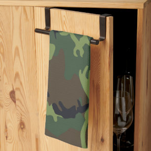Groen camouflagepatroon, militair patroon, leger theedoek