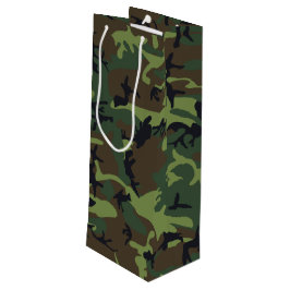 Groen camouflagepatroon, militair patroon, leger wijn cadeautas