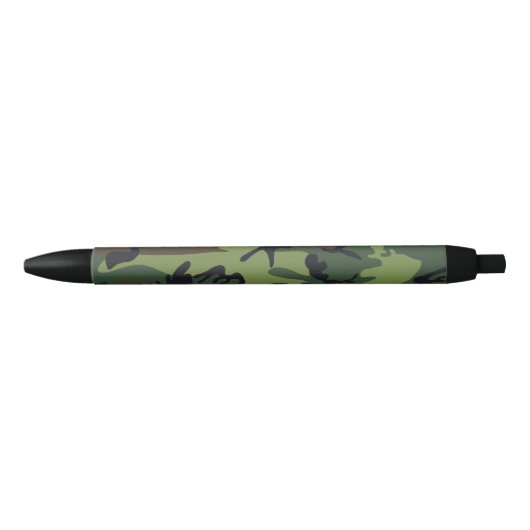 Groen camouflagepatroon, militair patroon, leger zwarte inkt pen (Voorkant)
