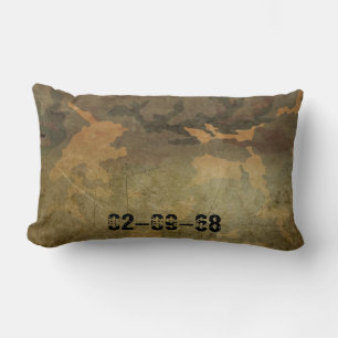 Groen camouflagepatroon vintage V2.0 Kussen